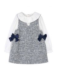 Mayoral Sukienka codzienna 4990 Szary Regular Fit. Szare sukienki dla dziewczynek Mayoral, bez wzorów, z syntetyku, bez ramiączek. Za 229.99 zł.