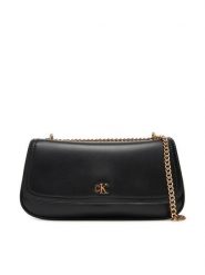 Calvin Klein Torebka Ck Convertible Chain Small Bag LV04F3172G Czarny. Czarne torebki do ręki damskie Calvin Klein, bez wzorów, ze skóry, wizytowe, bez dodatków. Za 369.99 zł.