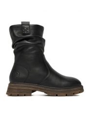 Rieker Botki CEO-Z9855-00 Czarny. Czarne botki damskie Rieker, ze skóry, bez obcasa, na płaskiej podeszwie, bez zapięcia. Za 439.99 zł.