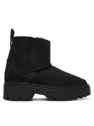 Tommy Hilfiger Śniegowce Real Shearling Pullon FW0FW08997 Czarny. Czarne śniegowce i trapery damskie Tommy Hilfiger, ze skóry. Za 899.99 zł.