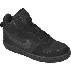 Czarne Buty Nike Sportswear Court Borough Mid (GS) Jr 839977-001. Czarne obuwie sportowe damskie Nike, bez wzorów, z materiału. W wyprzedaży za 299.00 zł.
