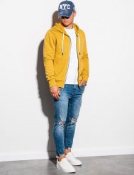 Ombre Bluza męska żółta r. XXL (B977). Żółte bluzy męskie Ombre, m, bez wzorów, bez kaptura. Za 99.99 zł.
