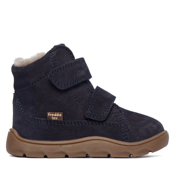 Śniegowce Froddo. Niebieskie buty zimowe chłopięce Froddo, bez wzorów, bez zapięcia. Za 409.99 zł.