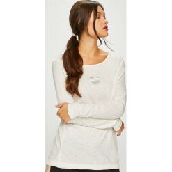 Marc O'Polo - Bluzka. Szare bluzki damskie Marc O'Polo, z nadrukiem, z bawełny, casualowe, z okrągłym kołnierzem. W wyprzedaży za 179.90 zł.