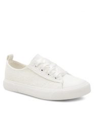 Nelli Blu Trampki CSS20377-30 Biały. Białe trampki i tenisówki dziewczęce Nelli Blu, bez wzorów, z materiału, bez zapięcia. Za 55.99 zł.