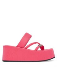Juicy Couture Japonki WSS21515-01 Różowy. Czerwone klapki damskie Juicy Couture, bez wzorów, z materiału, bez obcasa. Za 175.99 zł.