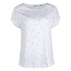 Mustang T-Shirt Damski Aop Xs Biały. Białe t-shirty damskie Mustang, w paski. W wyprzedaży za 89.00 zł.