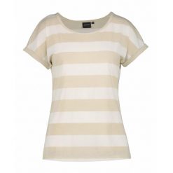 Koszulka - Casual - Damska - Aleda - Bawełniana, Beżowa. Brązowe t-shirty damskie Icepeak, m, bez wzorów, z bawełny, casualowe, bez kołnierzyka. Za 130.52 zł.