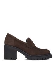 Badura Loafersy GATE-25820LM Brązowy ciemny. Brązowe mokasyny damskie Badura, ze skóry. Za 299.99 zł.