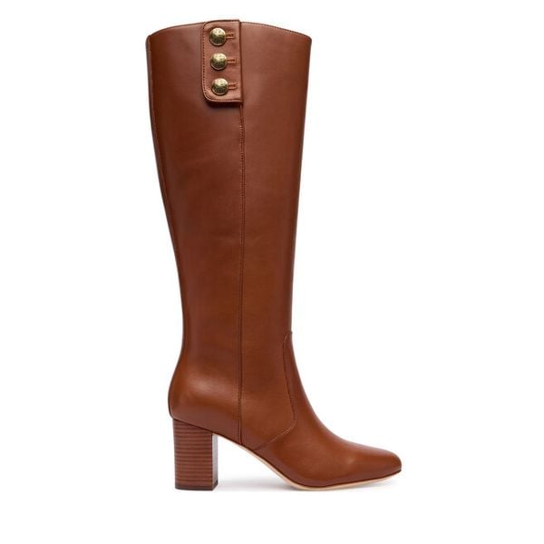 Kozaki LAUREN RALPH LAUREN. Brązowe kozaki damskie Lauren Ralph Lauren, bez obcasa, na słupku. Za 1,399.00 zł.