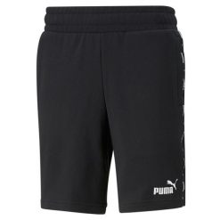 Krótkie spodenki męskie Puma ESS+ TAPE 9''. Czarne krótkie spodenki sportowe męskie Puma, m, bez wzorów, z materiału, na fitness i siłownię. Za 123.20 zł.