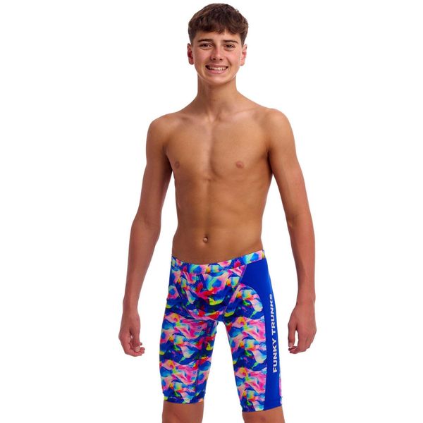 Spodenki FUNKY TRUNKS Wet Wave - jammery chłopięce. Niebieskie kąpielówki dla chłopców FUNKY TRUNKS, bez wzorów. Za 199.00 zł.