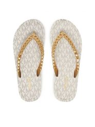 MICHAEL Michael Kors Japonki Zaza 40S5ZAFA1B Kremowy. Białe klapki damskie MICHAEL Michael Kors, bez wzorów, z syntetyku, bez obcasa. Za 249.99 zł.