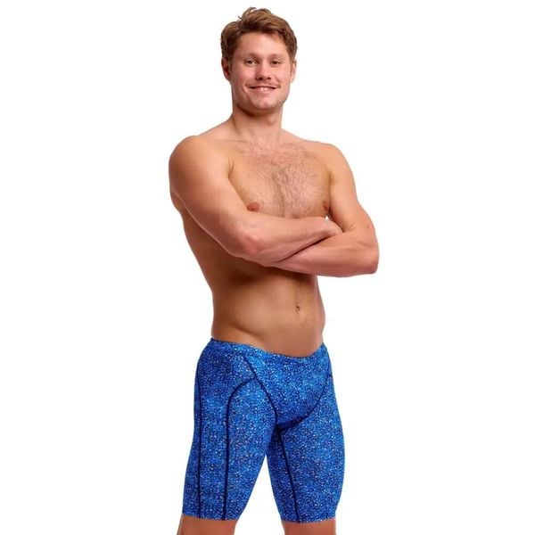 Spodenki do pływania Jammery Funky Trunks Pebble Beach. Niebieskie kąpielówki męskie FUNKY TRUNKS, m, bez wzorów, z materiału, na fitness i siłownię. Za 219.00 zł.