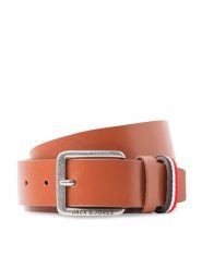 Jack & Jones Pasek Męski Espo 12219179 Brązowy. Brązowe paski damskie Jack & Jones, bez wzorów, ze skóry. Za 59.99 zł.