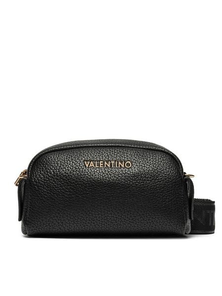 Valentino Torebka Blossom Re VBS8P215 Czarny. Czarne listonoszki damskie Valentino, bez wzorów, ze skóry, bez dodatków. Za 331.99 zł.