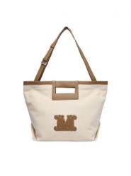 Max Mara Beachwear Torebka 2616511039650 Beżowy. Brązowe torebki do ręki damskie Max Mara Beachwear, bez wzorów, z bawełny, bez dodatków. Za 1,024.00 zł.