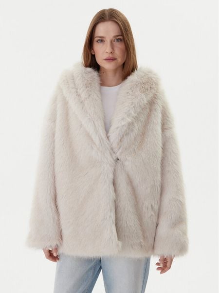 TWINSET Futro 252TF2090 Beżowy Relaxed Fit. Brązowe płaszcze damskie Twinset, bez wzorów, z futra, bez kaptura. Za 1,519.00 zł.