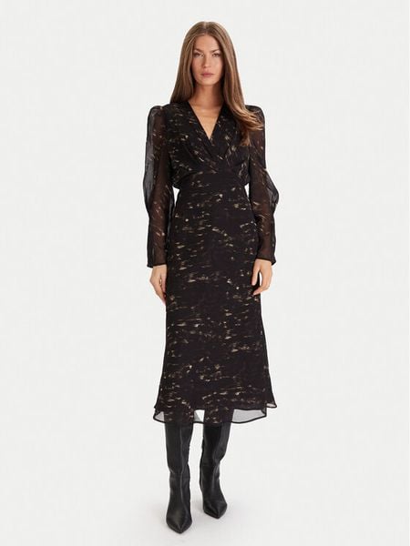 Morgan Sukienka koktajlowa 252-ROOD.F Czarny Regular Fit. Czarne sukienki damskie Morgan, bez wzorów, z syntetyku, wizytowe, bez kołnierzyka, bez ramiączek. Za 489.99 zł.