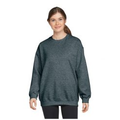 Bluza Polarowa Unisex Dla Dorosłych Softstyle Heather Midweight Fleece Top. Szare bluzy męskie Gildan, na zimę, m, bez wzorów, z polaru, bez kaptura. Za 87.99 zł.
