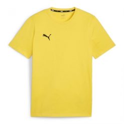 Koszulka męska Puma Team Goal Casuals Tee. Żółte koszulki sportowe męskie Puma, m, bez wzorów, bez kołnierzyka, bez ramiączek, do piłki nożnej. Za 107.22 zł.