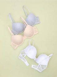 Biustonosz 3 pack - wielobarwny. Biustonosze Sinsay, bez wzorów. W wyprzedaży za 27.99 zł.