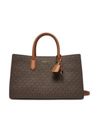 MICHAEL Michael Kors Torebka Scarlett Medium Signature Logo Satchel 30F4GETS2B Brązowy. Brązowe torebki do ręki damskie MICHAEL Michael Kors, bez wzorów, ze skóry, bez dodatków. Za 849.99 zł.
