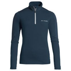 Rozpinany polar damski half-zip VAUDE Livigno II. Niebieskie bluzy sportowe damskie Vaude, xs, bez wzorów, z polaru, bez kaptura, narciarskie. Za 296.75 zł.