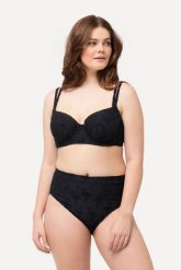 Damskie Bikini flamingi miękkie miseczki miseczka D fiszbiny. Czarne bikini damskie Ulla Popken, plus size, bez wzorów, plus size. Za 191.99 zł.