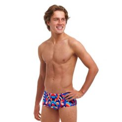 Kąpielówki chłopięce spodenki bokserki szybkoschnące na basen Funky Trunks. Brązowe kąpielówki dla chłopców FUNKY TRUNKS, bez wzorów, z elastanu. Za 121.98 zł.