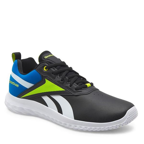Sneakersy Reebok. Czarne półbuty chłopięce Reebok, bez wzorów, bez zapięcia. Za 111.99 zł.
