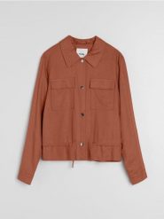 Kurtka koszulowa - żółty. Żółte kurtki damskie Sinsay, l, bez wzorów, bez kaptura. Za 69.99 zł.