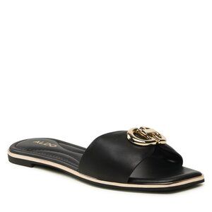 Klapki Aldo. Czarne klapki damskie Aldo, bez wzorów, bez obcasa. Za 251.99 zł.