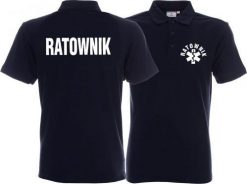 LPP - Promostars Koszulka Polo męska RATOWNIK granatowa. Koszulki polo męskie LPP - Promostars, m, bez wzorów, bez ramiączek. Za 102.99 zł.