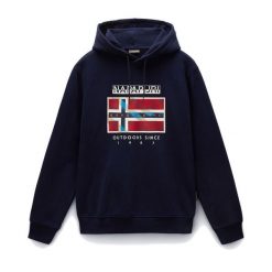 Bluza męska Napapijri B-Dorees Hooded. Niebieskie bluzy męskie Napapijri, m, bez wzorów, bez kaptura. Za 269.99 zł.