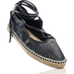 Baleriny sznurowane bonprix czarny. Baleriny damskie bonprix, w paski. Za 21.99 zł.