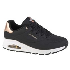 Buty do chodzenia damskie Skechers Uno. Czarne obuwie sportowe damskie Skechers, bez wzorów, z kauczuku, trekkingowe. Za 416.00 zł.