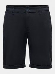Only & Sons Szorty materiałowe Peter 22027905 Granatowy Regular Fit. Niebieskie szorty męskie Only & Sons, m, bez wzorów, z bawełny. Za 109.99 zł.
