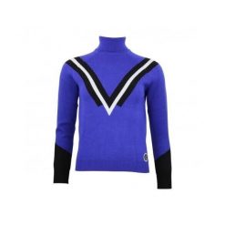 Damski sweter z golfem Peak Mountain Adonie. Niebieskie swetry damskie Peak Mountain, bez wzorów, eleganckie, bez kołnierzyka, bez ramiączek, długie, bez kaptura. Za 236.00 zł.