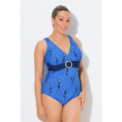 Damskie Strój kąpielowy pływaczki miękkie miseczki ozdobny pierścień. Kostiumy jednoczęściowe damskie Ulla Popken, plus size, bez wzorów, z elastanu, sportowe, plus size. Za 239.99 zł.