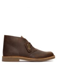 Clarks Trzewiki Desert Bt Evo Brązowy. Brązowe botki męskie Clarks, bez wzorów, ze skóry, bez zapięcia. Za 539.99 zł.