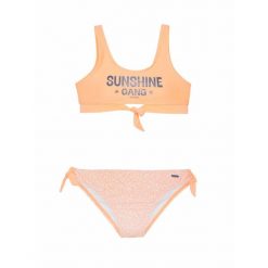 Dziewczęcy dwuczęściowy kostium kąpielowy Protest Prtnaomi. Brązowe stroje kąpielowe dla dziewczynek Protest, bez wzorów. Za 173.50 zł.