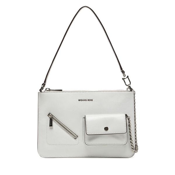 Torebka MICHAEL Michael Kors. Białe kopertówki damskie MICHAEL Michael Kors, bez wzorów, bez dodatków. Za 479.99 zł.