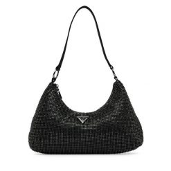Torebka Guess. Czarne torebki do ręki damskie Guess, z aplikacjami, klasyczne, bez dodatków. Za 544.99 zł.