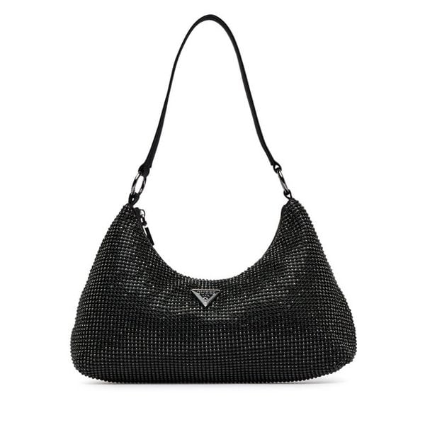 Torebka Guess. Czarne torebki do ręki damskie Guess, z aplikacjami, klasyczne, bez dodatków. Za 544.99 zł.