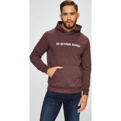 G-Star Raw - Bluza. Brązowe bluzy męskie G-Star Raw, z nadrukiem, z bawełny. W wyprzedaży za 319.90 zł.