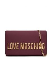 LOVE MOSCHINO Torebka JC4103PP1NKD0552 Bordowy. Czerwone torebki do ręki damskie Love Moschino, bez wzorów, ze skóry, wizytowe, bez dodatków. Za 499.99 zł.