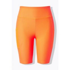 Damskie Spodenki funkcjonalne slim struktura kieszenie z siateczki. Czerwone legginsy damskie Ulla Popken, plus size, bez wzorów, z materiału. Za 199.99 zł.