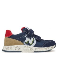 Sneakersy Naturino. Niebieskie trampki i tenisówki chłopięce Naturino, bez wzorów, bez zapięcia. Za 259.99 zł.