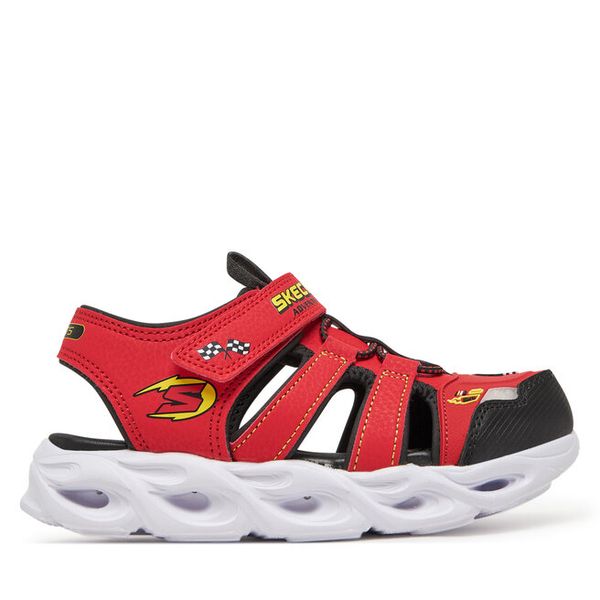 Sandały Skechers. Czerwone sandały chłopięce Skechers, bez zapięcia. Za 229.99 zł.